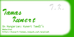 tamas kunert business card